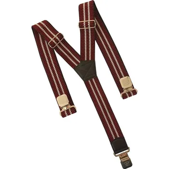 Kšandy Natur Stripes šle na kalhoty clip, bordó