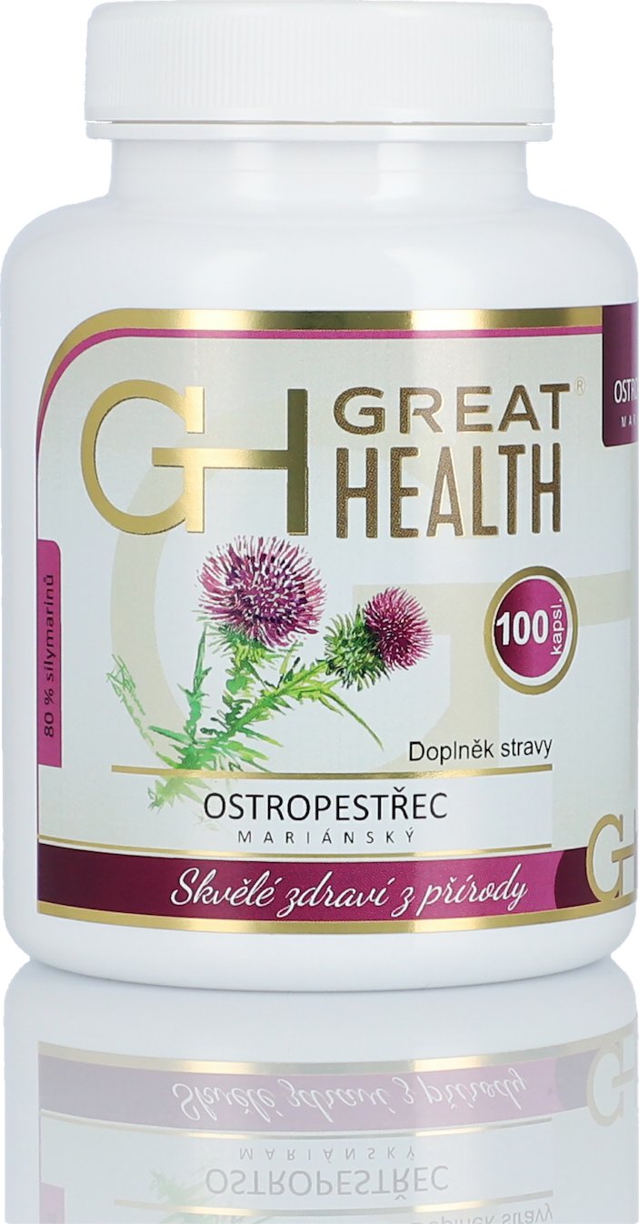 Great Health Ostropestřec mariánský 80% silymarinů 500 mg 100 tobolek