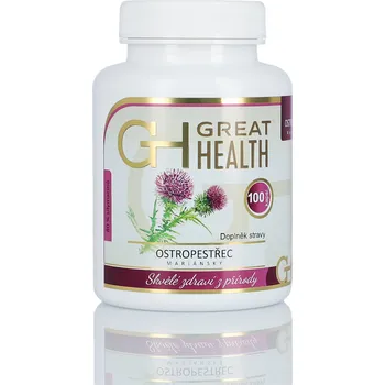 Přírodní produkt Great Health Ostropestřec mariánský 80% silymarinů 500 mg 100 tobolek