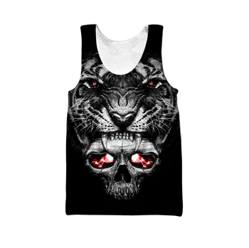 Pánské tričko Pánské tílko s potiskem 3D Reaper anděl a démon Velikost: S, Barva (Varianta): vesta 8