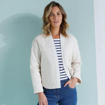 Dámské šaty Prošívaná bunda s kimonovým límcem režná 42