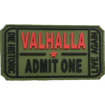 Nášivka WARAGOD Valhalla Admit PVC nášivka, zelená