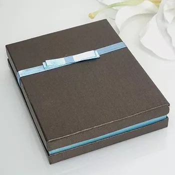 Dárková krabička Papírová dárková krabička - modrohnědá