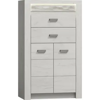 Komoda Komoda do obýváku Nadia N6, Osvětlení: bez osvětlení, Barva: kraft bílá MIRJAN 5902928479751