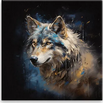 Obraz Malujsi 40x40 cm Portrét vlka