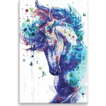 Diamantové malování Diamantové malování - Hřebec v barvách - 40x60 cm, bez dřevěného rámu - CZ výroba