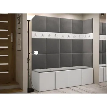 Nábytek Šatní skříň Tavasz II, Barva: bílá, Barva látek:: Manila 16 MIRJAN 5903211115691