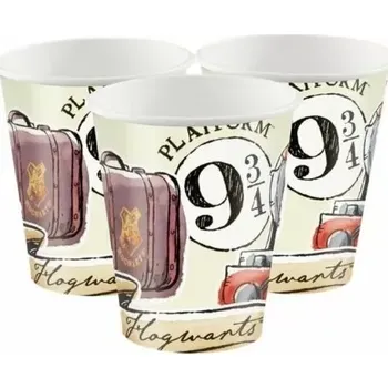 Party nádobí EKO papírové kelímky - Harry Potter 8ks