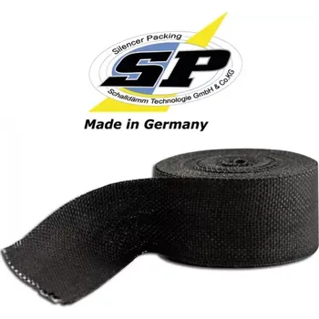 Výfuk pro motocykl Tepelná omotávka výfuku 10m, černá (café-racer, bobber)