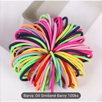Dětské hladké gumičky 100 kusů (Vlasové doplňky )