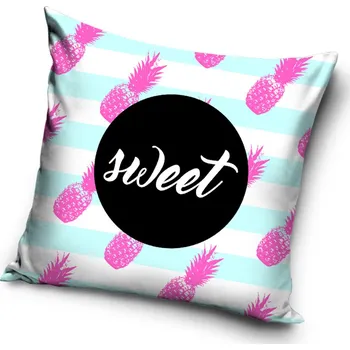 Povlak na dekorativní polštářek Povlak na polštářek Ananasy Růžové