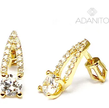 Náušnice Zlaté náušnice se zirkony na šroubek