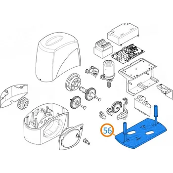 Pohon brány Came 119RIBX049 základna kotvy převodového motoru