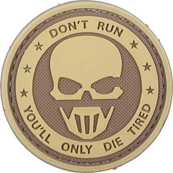 Nášivka WARAGOD Tactical nášivka Don't Run, piesková, 5cm'