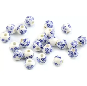Dětské navlékací korálky Korálky PORCELÁN - kulička modrá