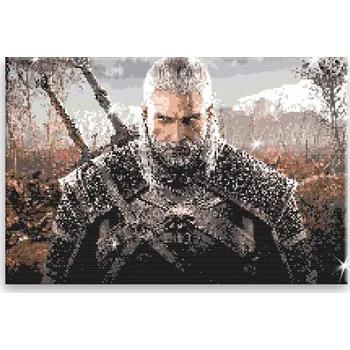 Diamantové malování Diamantové malování - The Witcher 03 - 60x40 cm, bez dřevěného rámu - CZ výroba