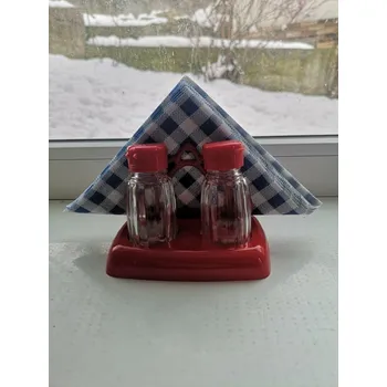 Menážka sůl, pepř + stojánek na ubrousky * (DOPRODEJ - 20 kusů)