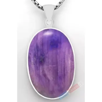 Přívěsek Stříbrný přívěsek (Ag 925/1000) se sugilitem QA, ovál cca 34 x 23 mm, RARITA (SG1214P)