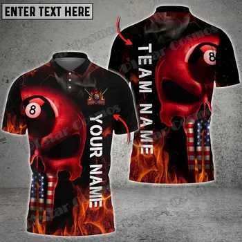 Pánské tričko 3D tričko na kulečník pro hráče a tým Biliard Velikost: 4XL, Barva (Varianta): Barevná 16