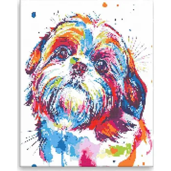 Diamantové malování Diamantové malování - Žolík v barvách - 40x50 cm, plátno vypnuté na rám - CZ výroba