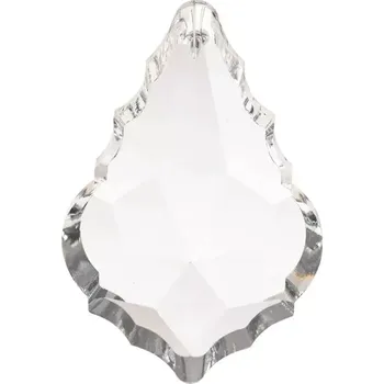 Okenní dekorace Křišťálový duhový ověs ve tvaru listu 4,3 x 6,3 cm