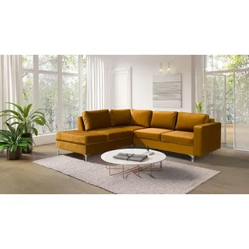 Nábytek Rohová sedací souprava Nemezy Velvet, Barva: Tiffany 8, Strana: levá MIRJAN 5902928139617