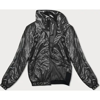 Dámská cargo bunda Černá lesklá prošívaná bunda s stojáčkem J.STYLE, odstíny černé L (40) i392_22476-49