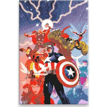 Diamantové malování Diamantové malování - Avengers komiks - 40x60 cm, plátno vypnuté na rám - CZ výroba