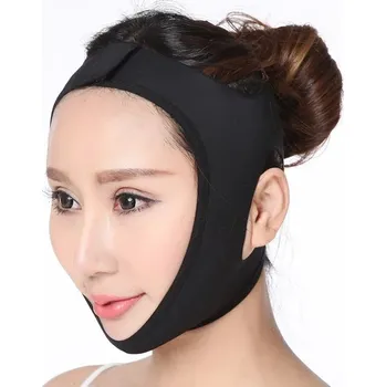 Elastická bandáž na formování obličeje - černá XL