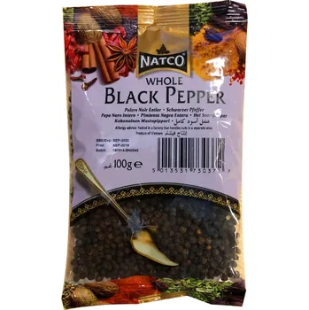 Koření Natco pepř černý celý 100G