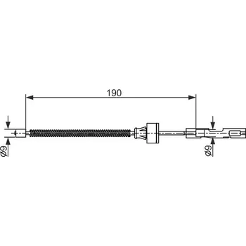 Lanko parkovací brzdy Tažné lanko, parkovací brzda BOSCH 1 987 482 561