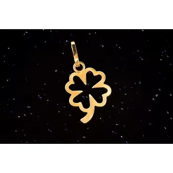Přívěsek Zlatý přívěsek čtyřlístek P080, Au 585/1000 14kt, 0,40g