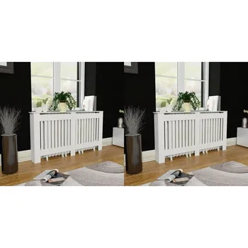 Radiátor vidaXL Marketos Kryty na radiátor 2 ks bílé 152 cm MDF