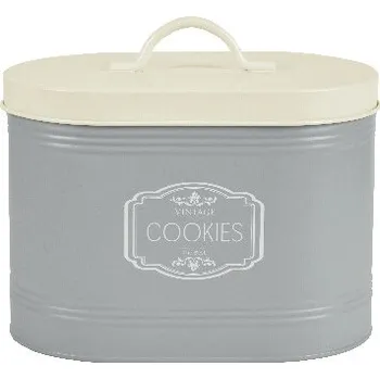 Dóza na potraviny Dóza na sušenky/sladkosti VINTAGE, kov, velikost: 5,5 L, barva: platinová šedá|Ego Dekor