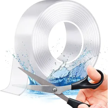 Lepicí páska QiiM P-23 Nano páska 3m x 2cm, opakovaně použitelná, nosnost 1kg, snadné použití (Nano páska | Opakovaně použitelná páska | Lepící páska bez vrtání | Multifunkční páska | Páska na vše | Gelová páska | Silná lepící páska | DIY páska | Oboustranná páska)