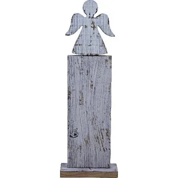 Vánoce Dekorace dřevěná, ANDĚL, 20 x 59 x 10 cm|Ego Dekor