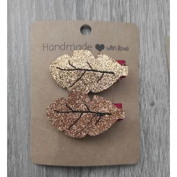 Sponky do vlasů v červené barvě číslo 9