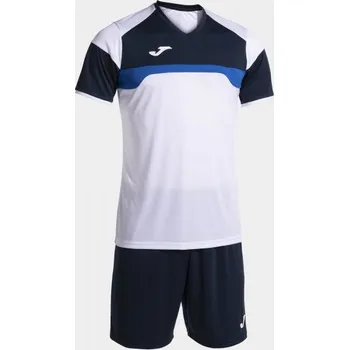 Sportovní set dres a kraťasy Joma Danubio III Velikost: 2XS, Barva: bílá/tm.modrá