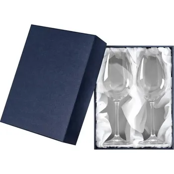 Sklenice Dárková krabička na 2 vinné sklenice Výstelka: bílý satén