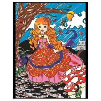 omalovánky Colorvelvet Sametový obrázek Princezna 21x29,7cm