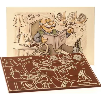 Čokoláda Čokoládovna Troubelice Velká čokoláda s reliéfem SENIOR, 120G Varianta: mléčná 51%