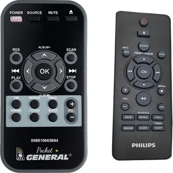 Dálkový ovladač PHILIPS 996510065694 - dálkový ovladač duplikát