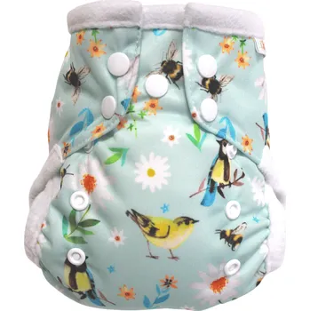 Plenkové kalhoty Breberky Kapsová plenka (S) - Sýkorky v kopretinách PAT