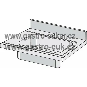 Zahradní stůl Stůl k myčce 700x700 P + dřez