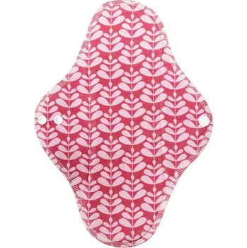 Menstruační vložka Breberky BIO Noční vložka (Bavlněné froté s PUL) - Růžová Charlotta (biobavlněný úplet s GOTS)