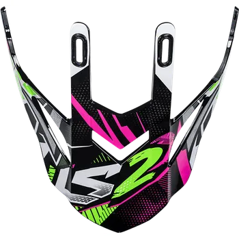 Helma na motorku LS2 Helmets LS2 MX437 PEAK STRONG WHITE GREEN PINK