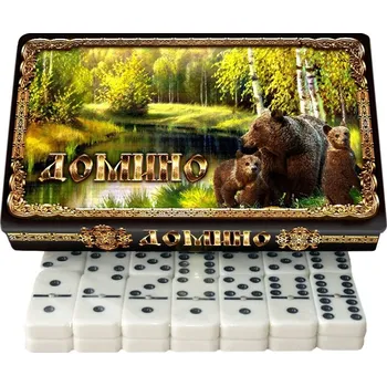 Domino DOMINO v kovovém balení Medvěd v lesu