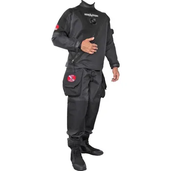 Suchý oblek Trilaminátový suchý oblek Dive System Solo černý Velikost suchého obleku: M