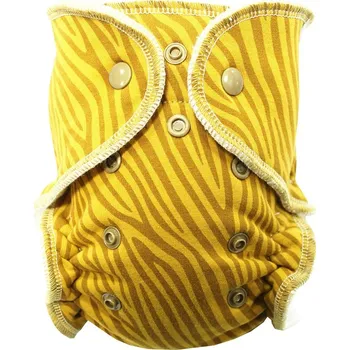 Plenkové kalhoty Breberky BIO Kalhotková plenka (S) - Zebra v hořčici PAT