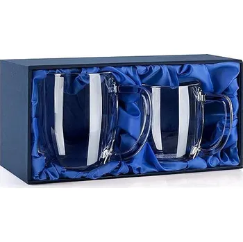 Dárková krabička Dárková krabička na půllitr a třetinku Vienna s modrým saténem